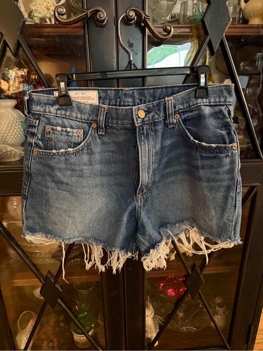 GAP Distressed Blue Denim Cutoff Shorts